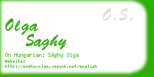 olga saghy business card