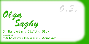 olga saghy business card